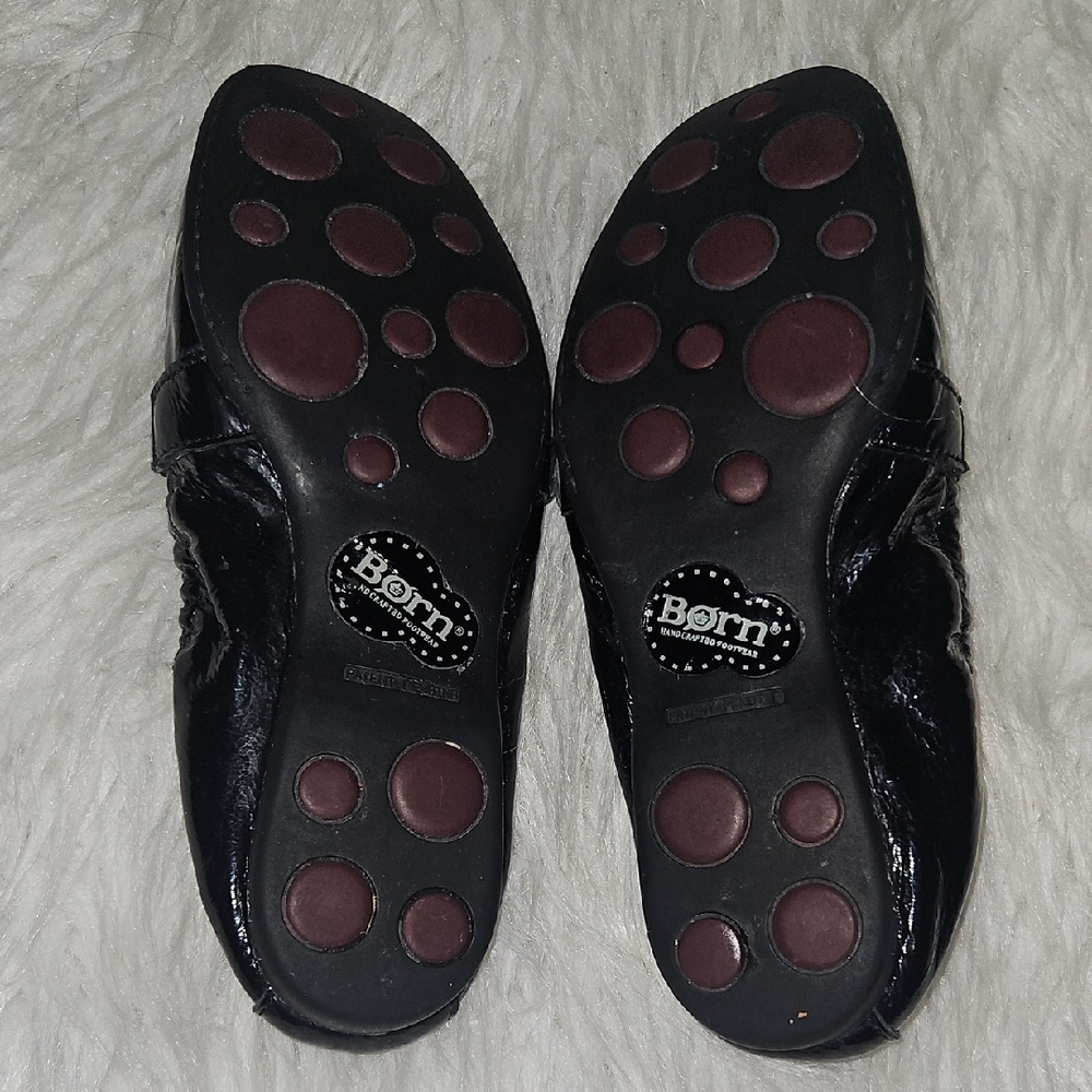 Women's Patent Black Mary Jane Flats with Strap - Picture 5 of 11
